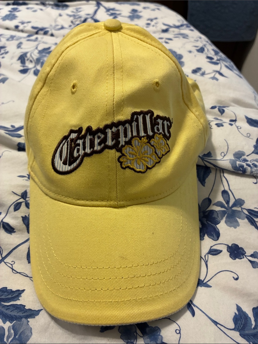 Caterpillar Yellow Baseball Cap with Black CAT Logo